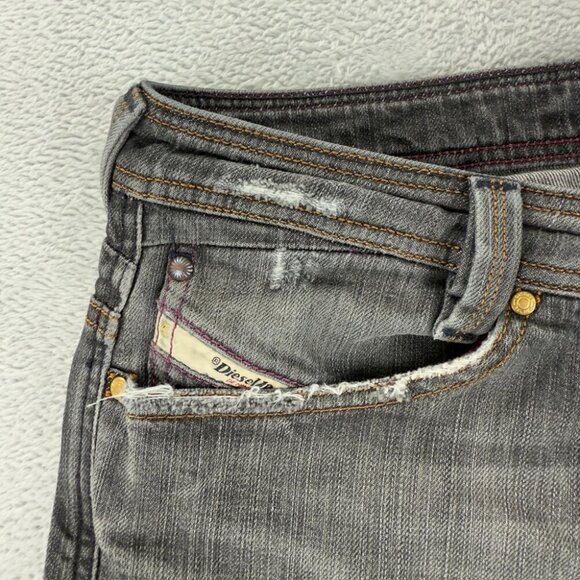 Diesel Grey Denim Jeans Slammer Stretch Men’s Size 31 x 32 Made in Italy - Picture 9 of 11